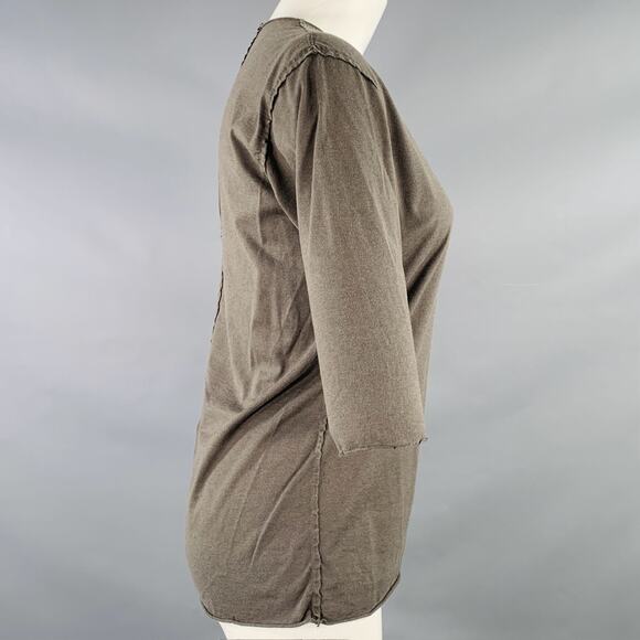 ATTACHMENT Size S Grey Charcoal Cotton Blend 3/4 Sleeves Casual Top - Picture 2 of 6
